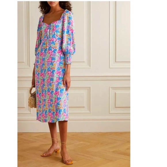 Faithfull The Brand Mathilde Jemima Floral Dress Small - Picture 2 of 12
